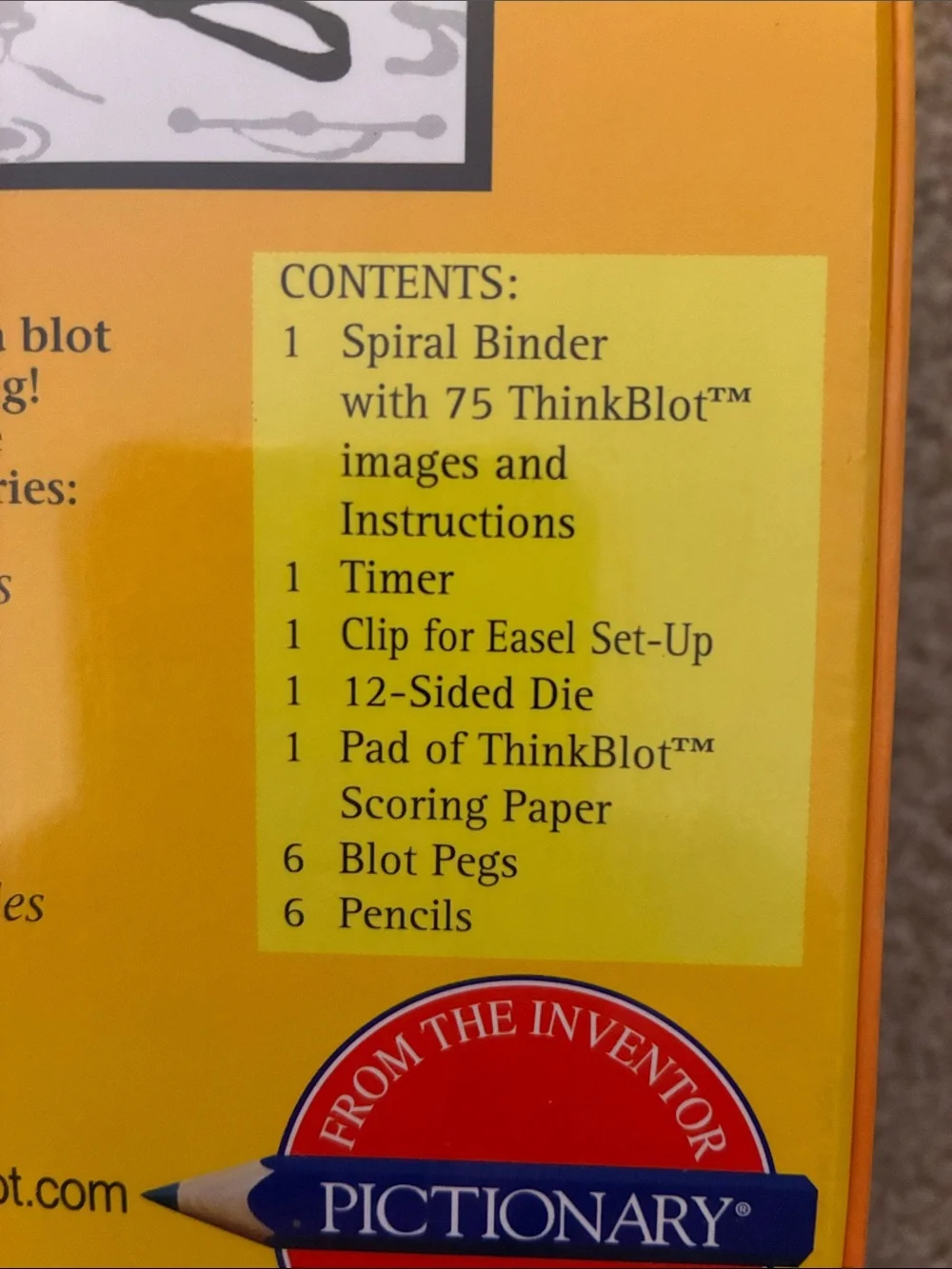 Vintage Mattel ThinkBlot Game